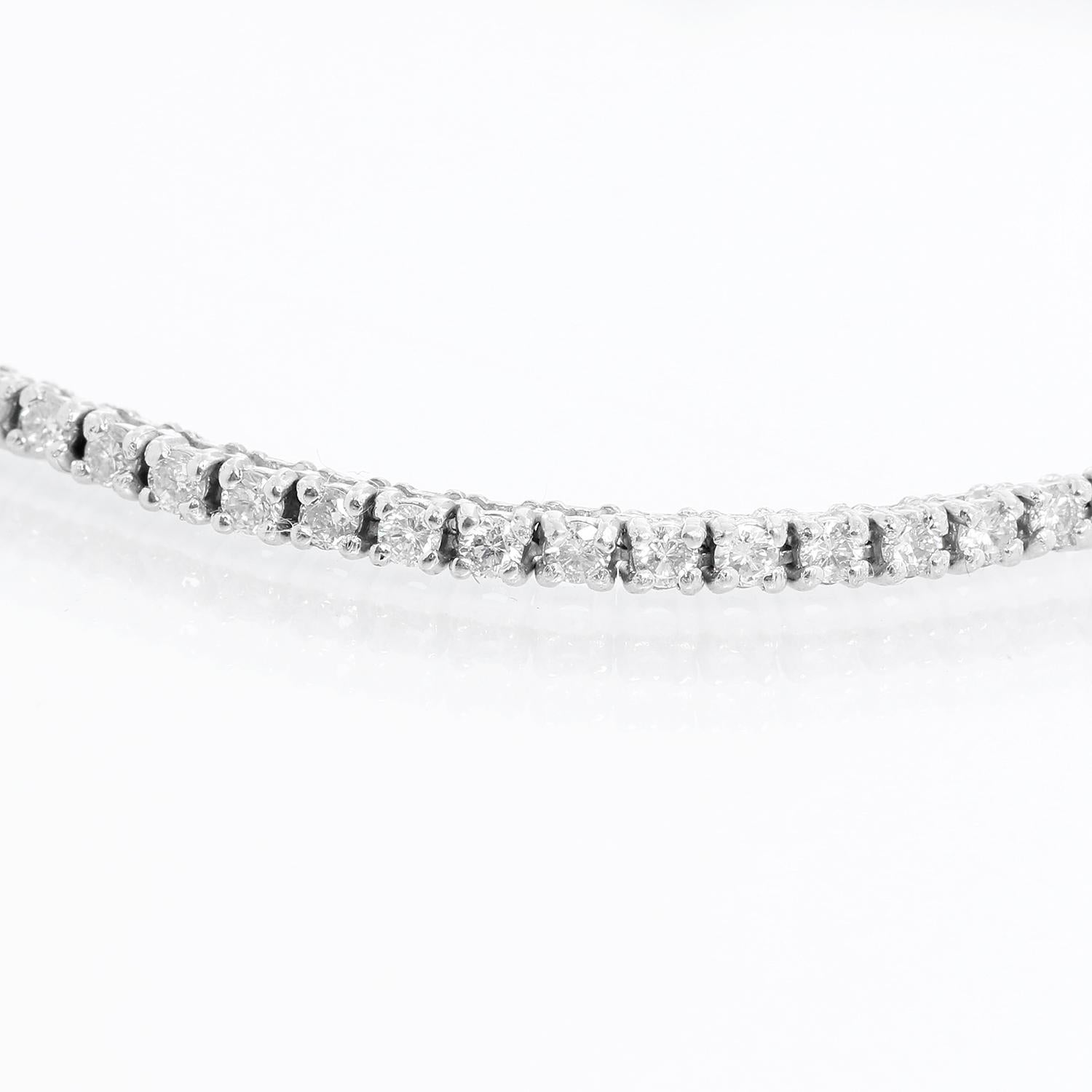 Platinum 1.25 ct. Diamond Tennis Bracelet Size 6.5 - This stunning tennis bracelet features 1.25 carats of SI2-SI3 clarity and HI-color diamonds set in Platinum gold. Bracelet measures 6 .5  inches in length.