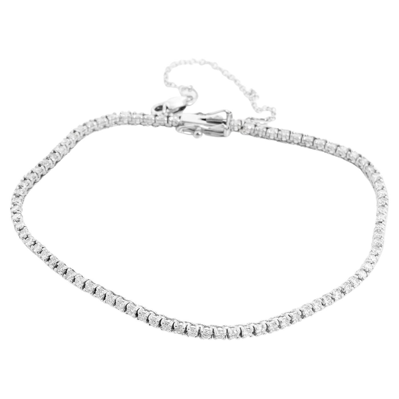 Platinum 1.25 Carat Diamond Tennis Bracelet