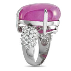 Platinum 1.25ct Diamond and Burma Ruby Ring MF02-012726