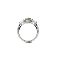 Platinum 1.28 carat GIA Natural Alexandrite and Diamond Ring