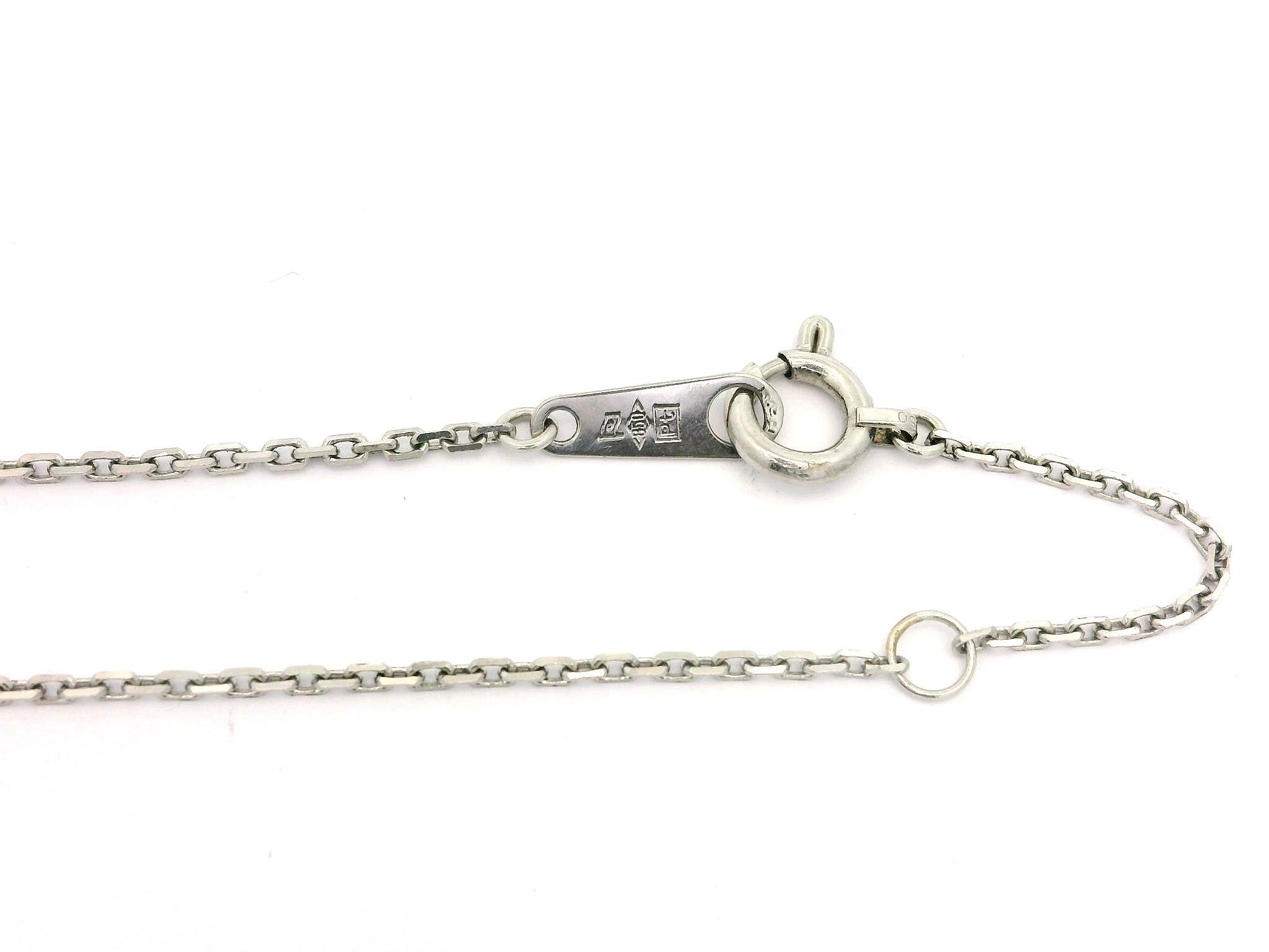 Platinum 1.2ctw Alexandrite & Diamond Butterfly Slide Pendant Chain Necklace For Sale 4