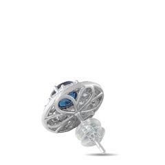 Orecchini in platino con diamanti e zaffiri da 1,32 carati MF21-041026