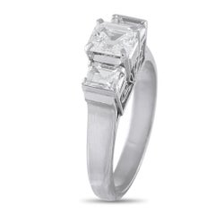Platinum 1.32ct Diamond Three-Stone Ring #5251