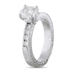 Platinum 1.34ct Diamond Engagement Ring MF02-062626