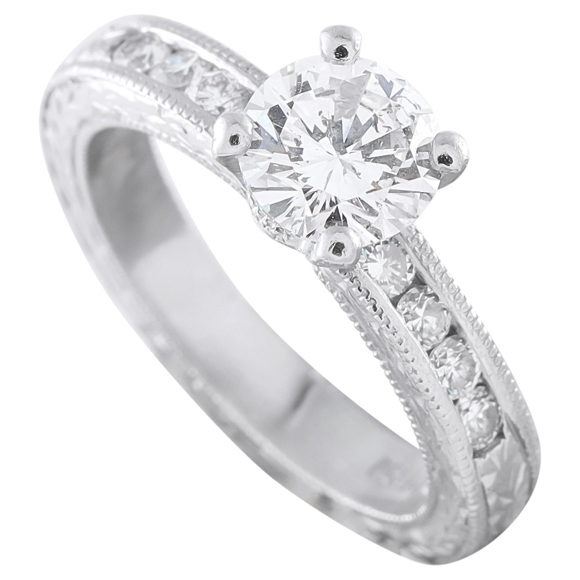 Platinum 1.34ct Diamond Engagement Ring MF02-062626