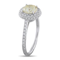 Platinum 1.35ct Diamond Double Halo Ring
