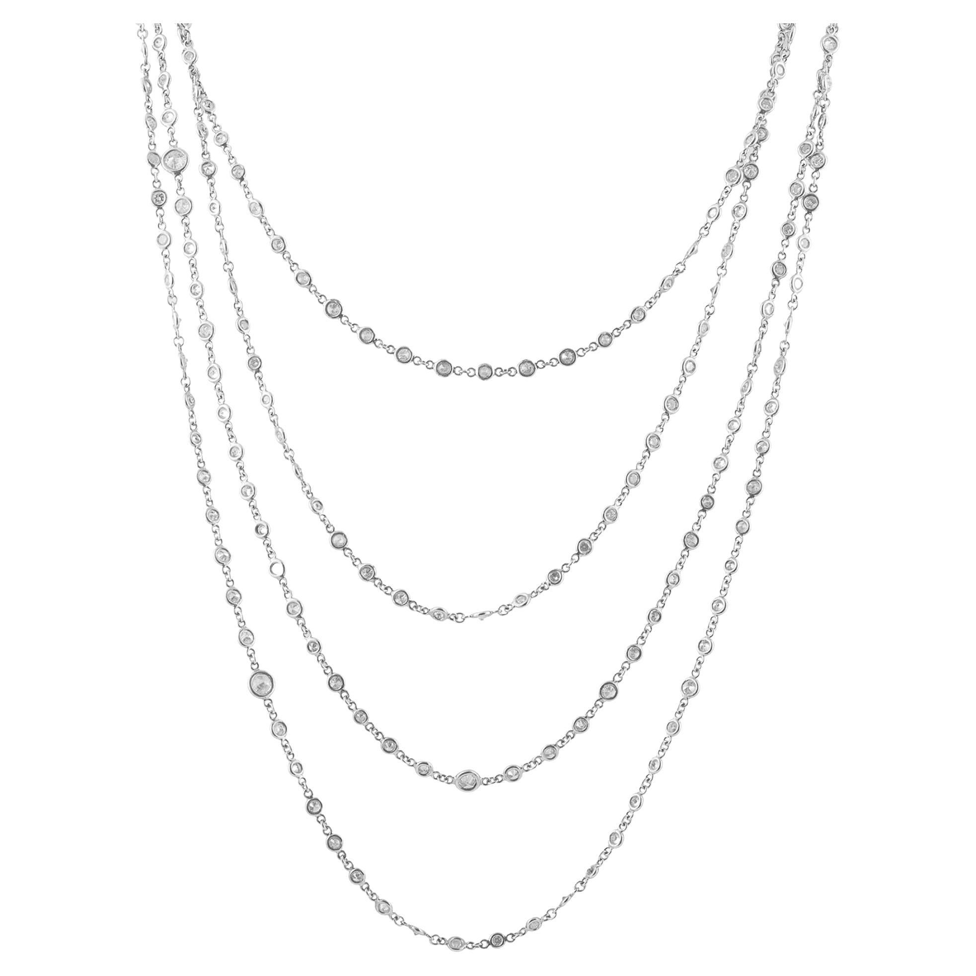 Platinum 13.72ct Diamond Necklace MF28-012826