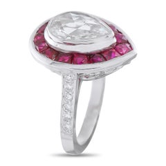 Platinum 1.37ct Diamond and Ruby Ring MF29-021026