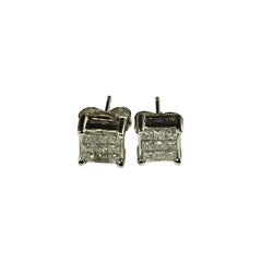 Pendientes de platino, oro blanco de 14 quilates y diamantes #14888