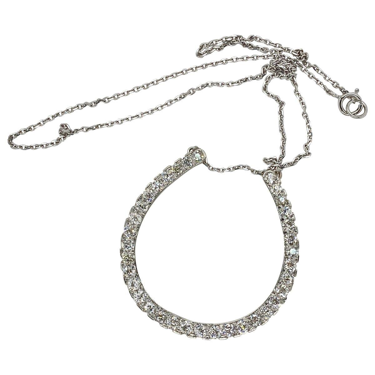 14 karat gold horseshoe necklace