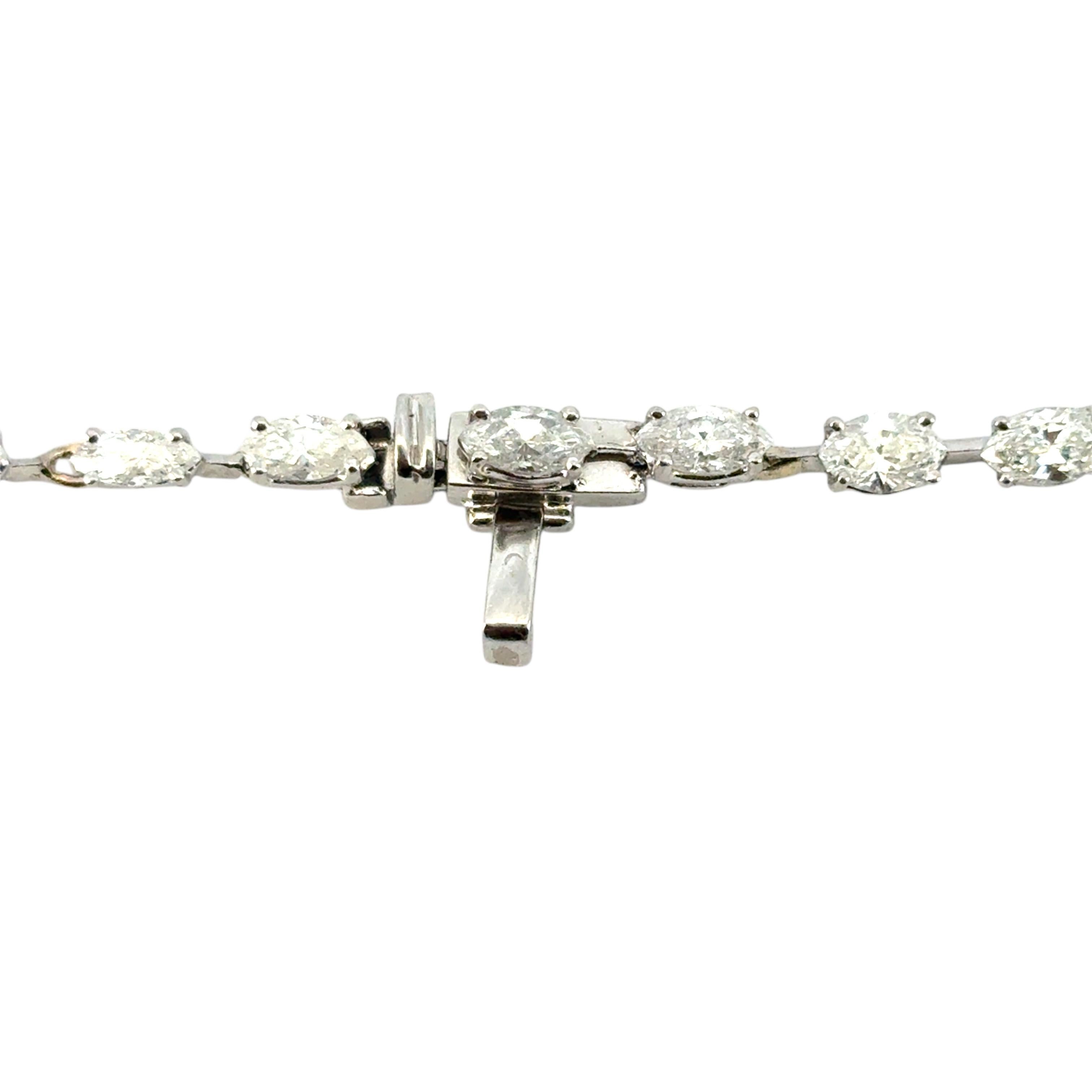 Collier de diamants taille marquise 14,05 ctw en vente 3
