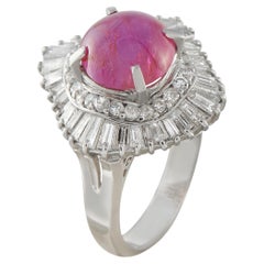 Platinum 1.40ct Diamond and Ruby Ballerina Ring MF05-051826
