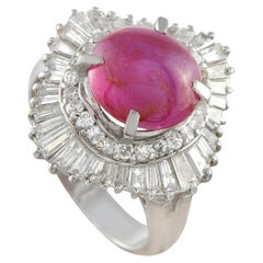 Platinum 1.40ct Diamond and Ruby Ballerina Ring MF05-051826