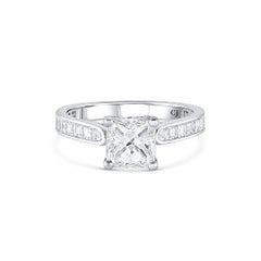 Platinum 1.43 Carat Radiant Cut Diamond Ring, GIA Certified