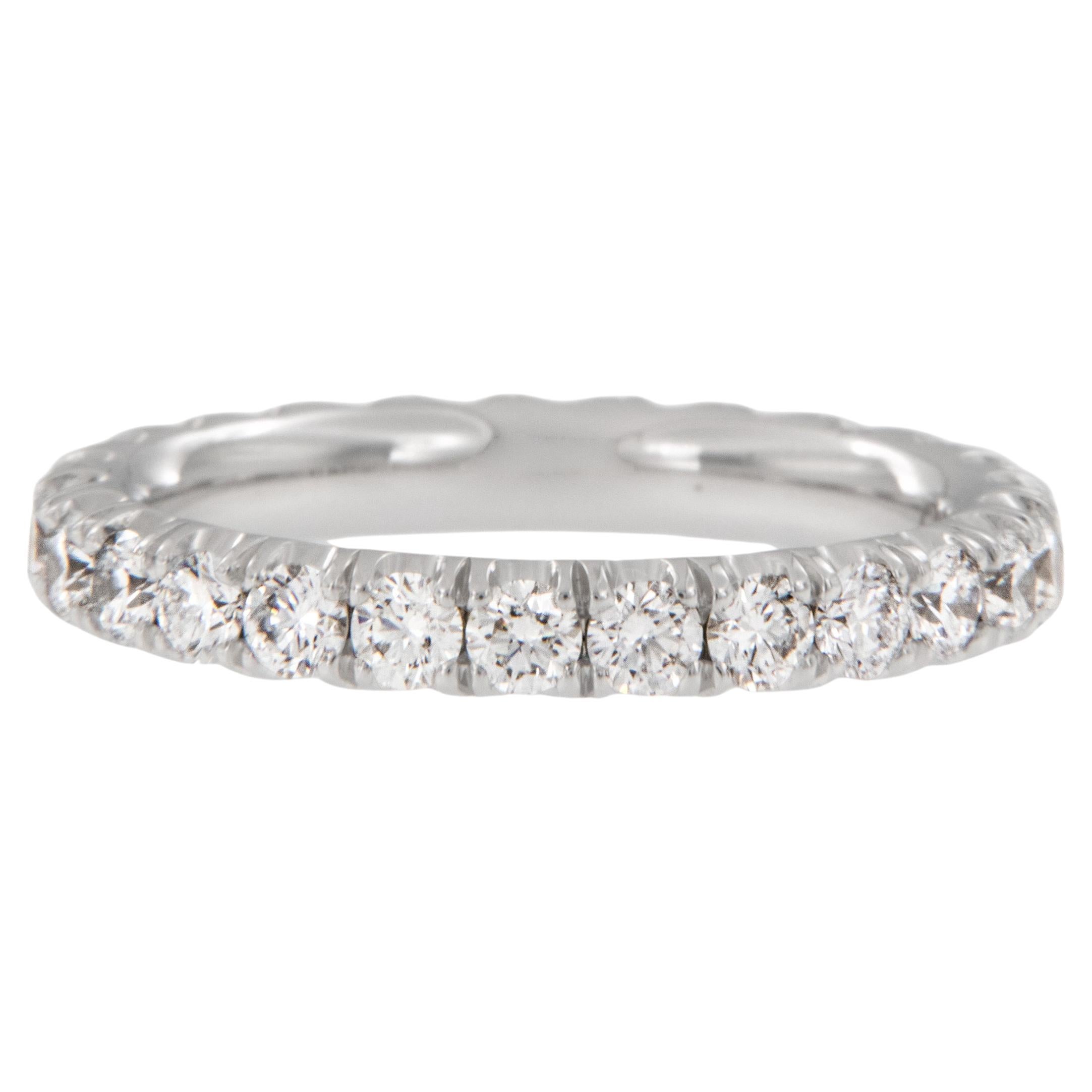 Platinum 1.45 Cttw Diamond Eternity Band for Campanelli & Pear by WR Designs For Sale