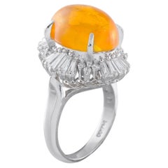 Platinum 1.45ct Diamond and Opal Ring MF43-052126
