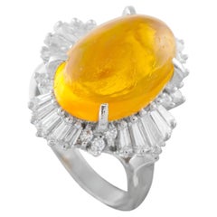 Platinum 1.45ct Diamond and Opal Ring MF43-052126