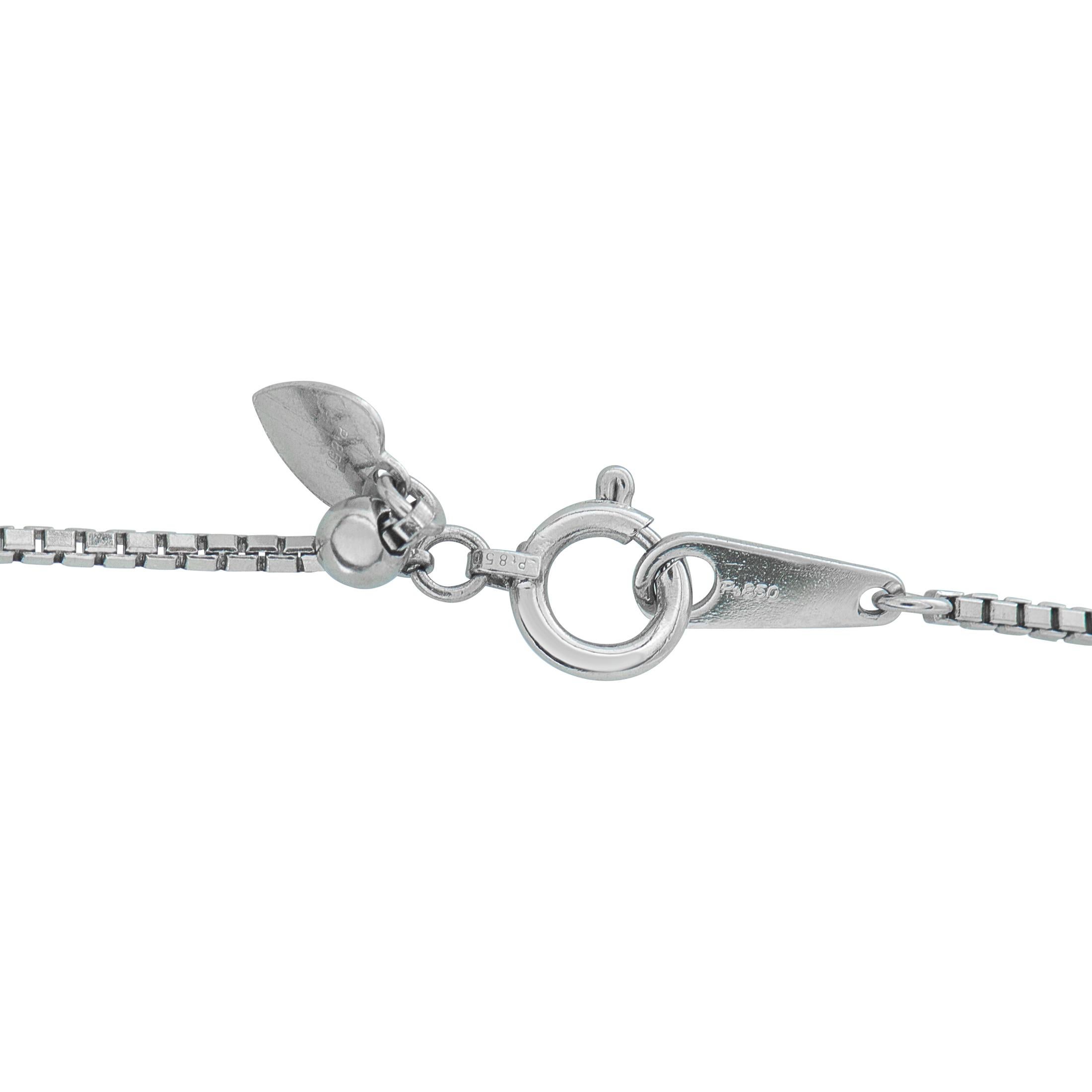 Mixed Cut Platinum 1.46ct Diamond and Opal Necklace MF35-101525 For Sale