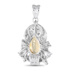 Platinum 1.47ct Diamond and Imperial Topaz Pendant MF20-120524
