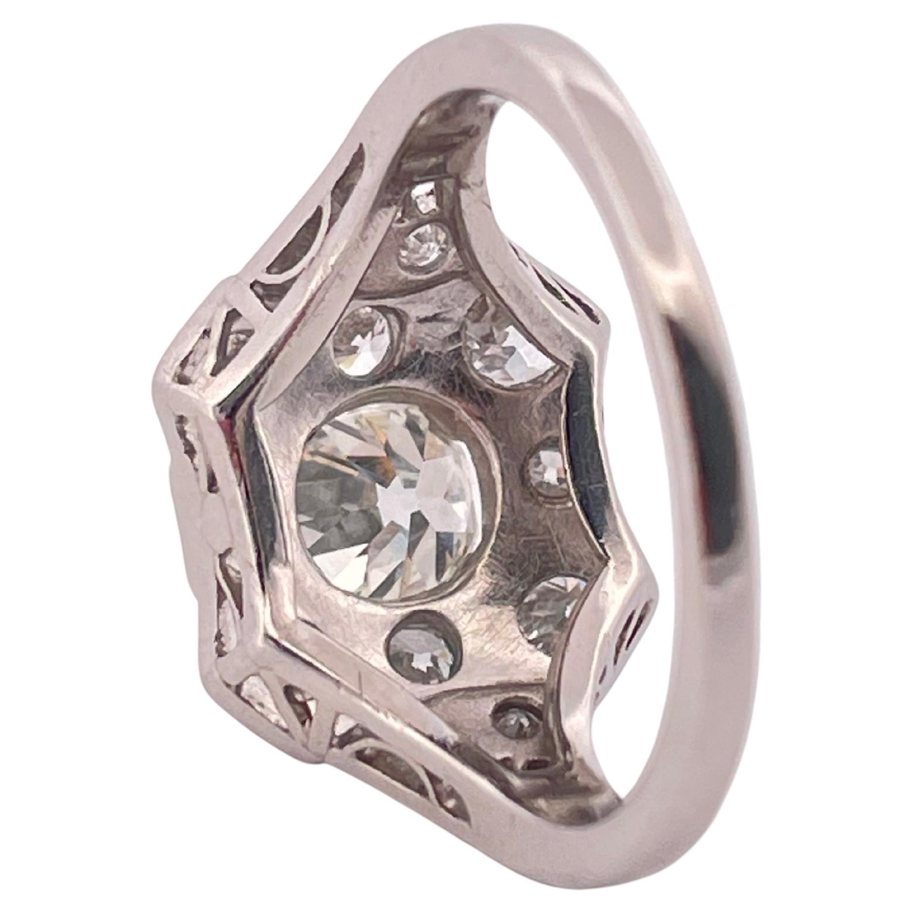 Platin 1,47ctw H VS Diamant Ring im Angebot 1