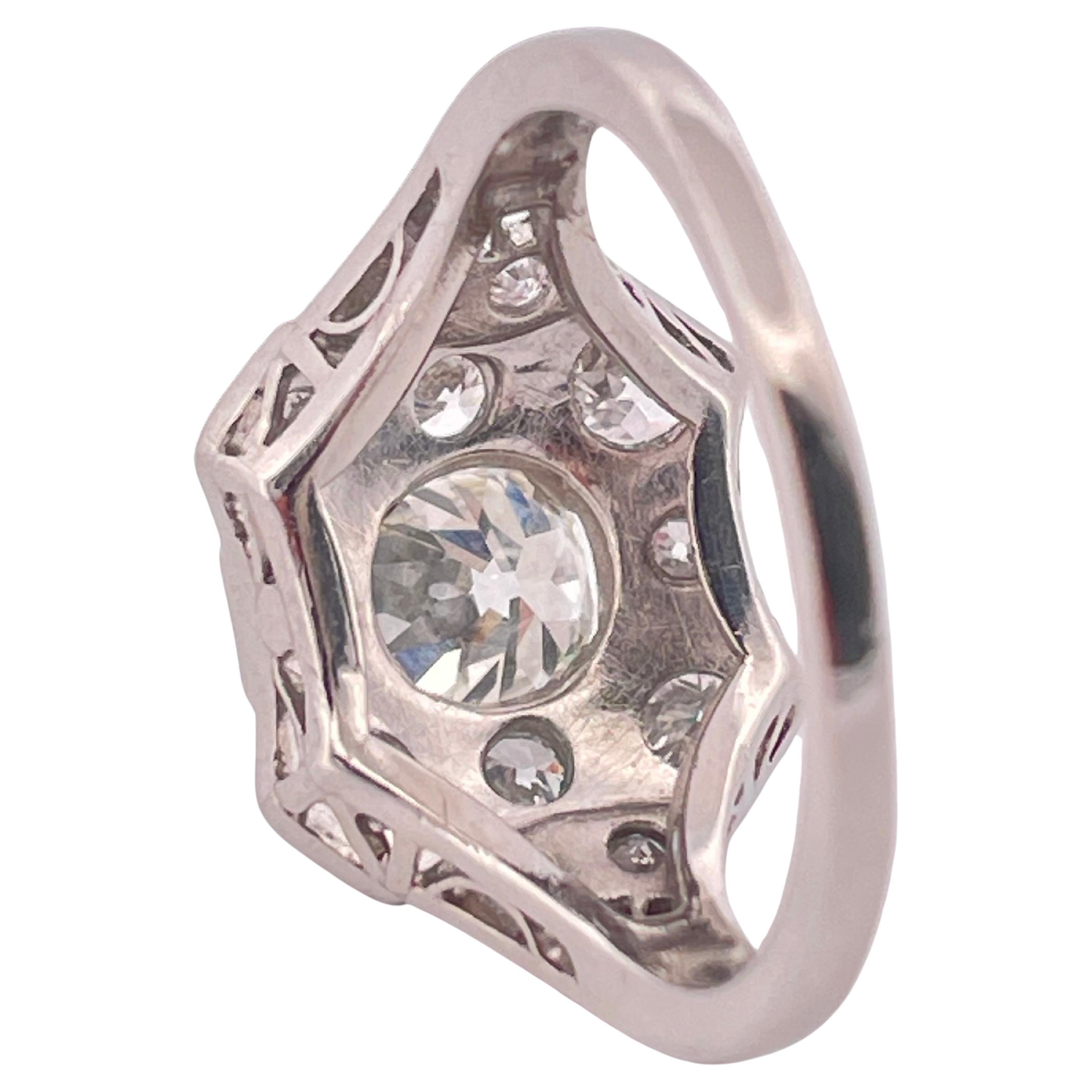 Platin 1,47ctw H VS Diamant Ring im Angebot 2