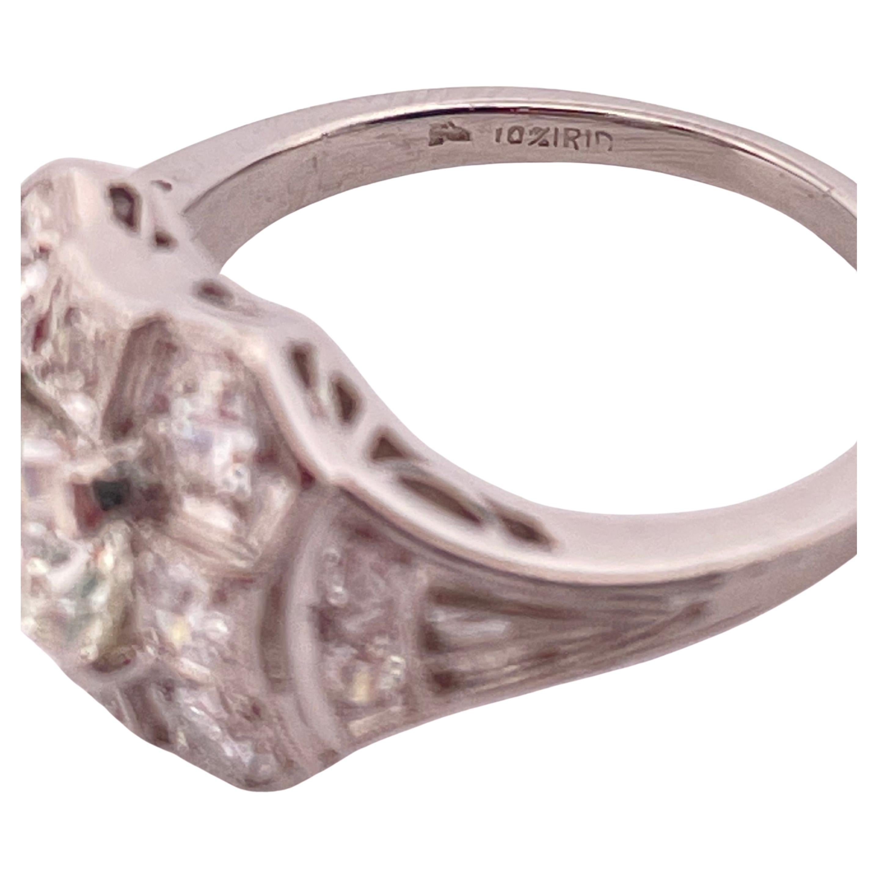 Platin 1,47ctw H VS Diamant Ring im Angebot 3