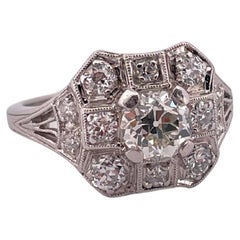 Anillo de platino con diamantes H VS de 1,47 ctw