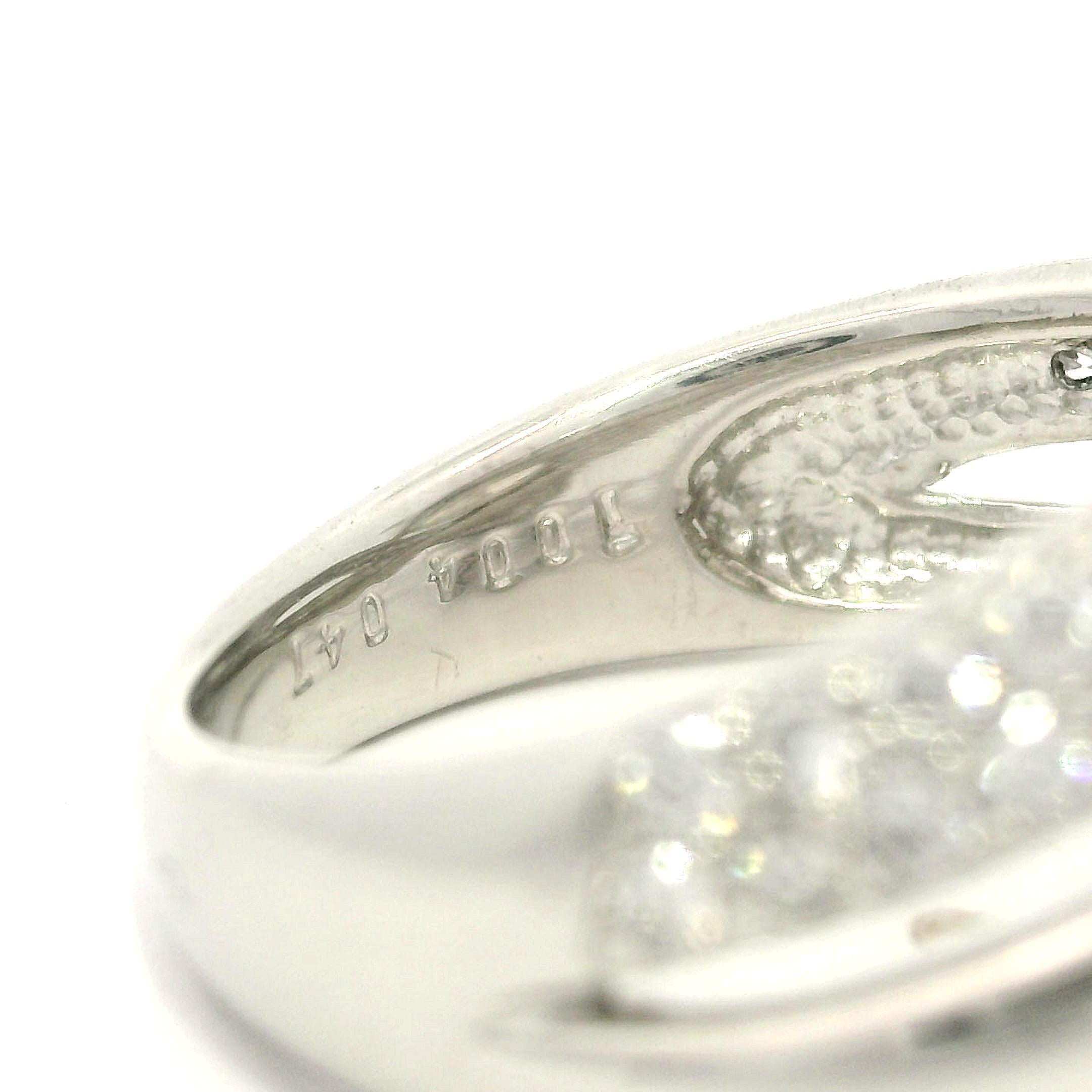 Platin 1,47ctw Marquise Solitär Diamant Pave Bypass Stil Band Ring im Angebot 9