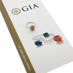 Platinum & 14K Rose Gold 2.27ct GIA Orange Sapphire & Diamond Low Profile Ring