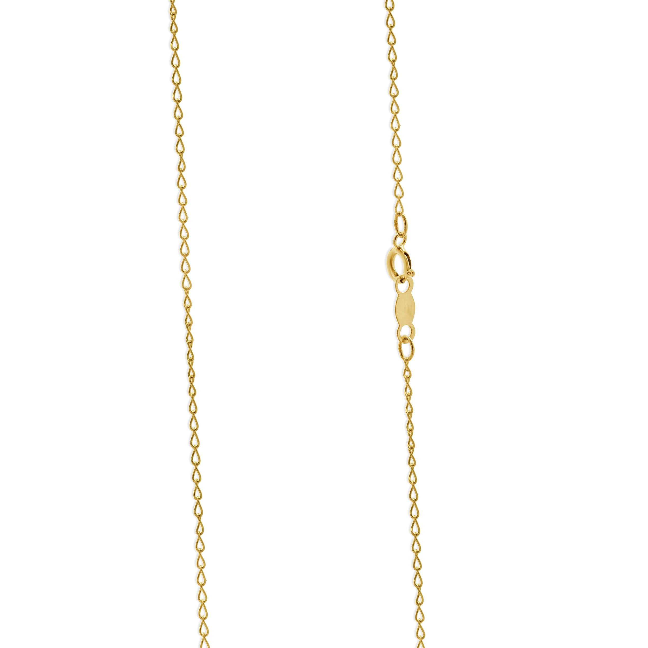Platinum & 14K Yellow Gold European Cut Diamond Necklace In Excellent Condition For Sale In Scottsdale, AZ
