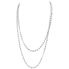 Platinum 15 Carat Round Cut Diamonds by the Yard Necklace