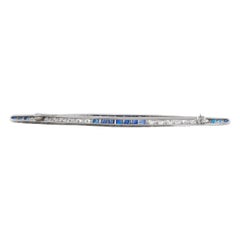 Platinum 1.50ct Diamond and Sapphire Art Deco Pin MF13-062626