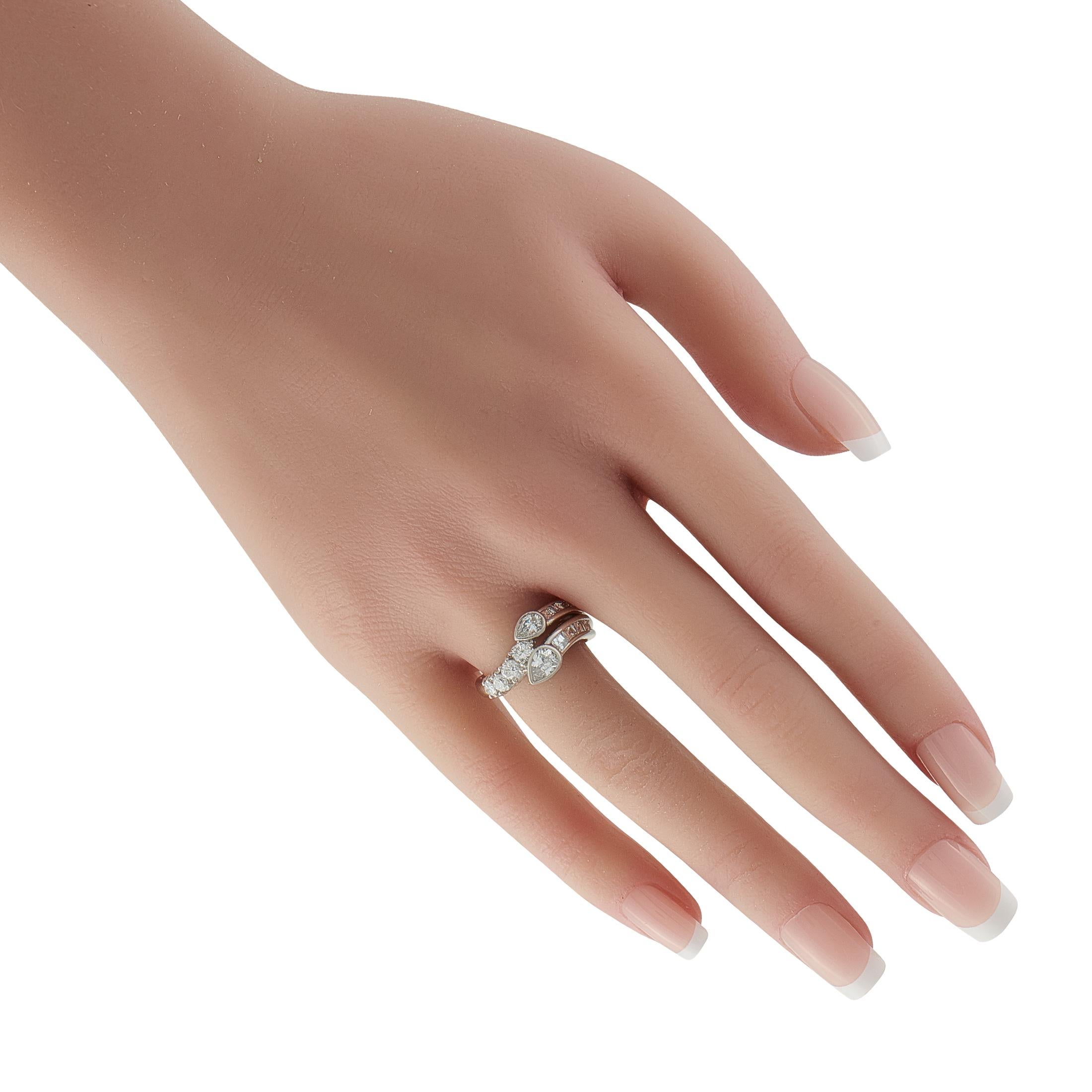 Platinum 1.50ct Diamond Ring MF15-101025 Corte mixto en venta