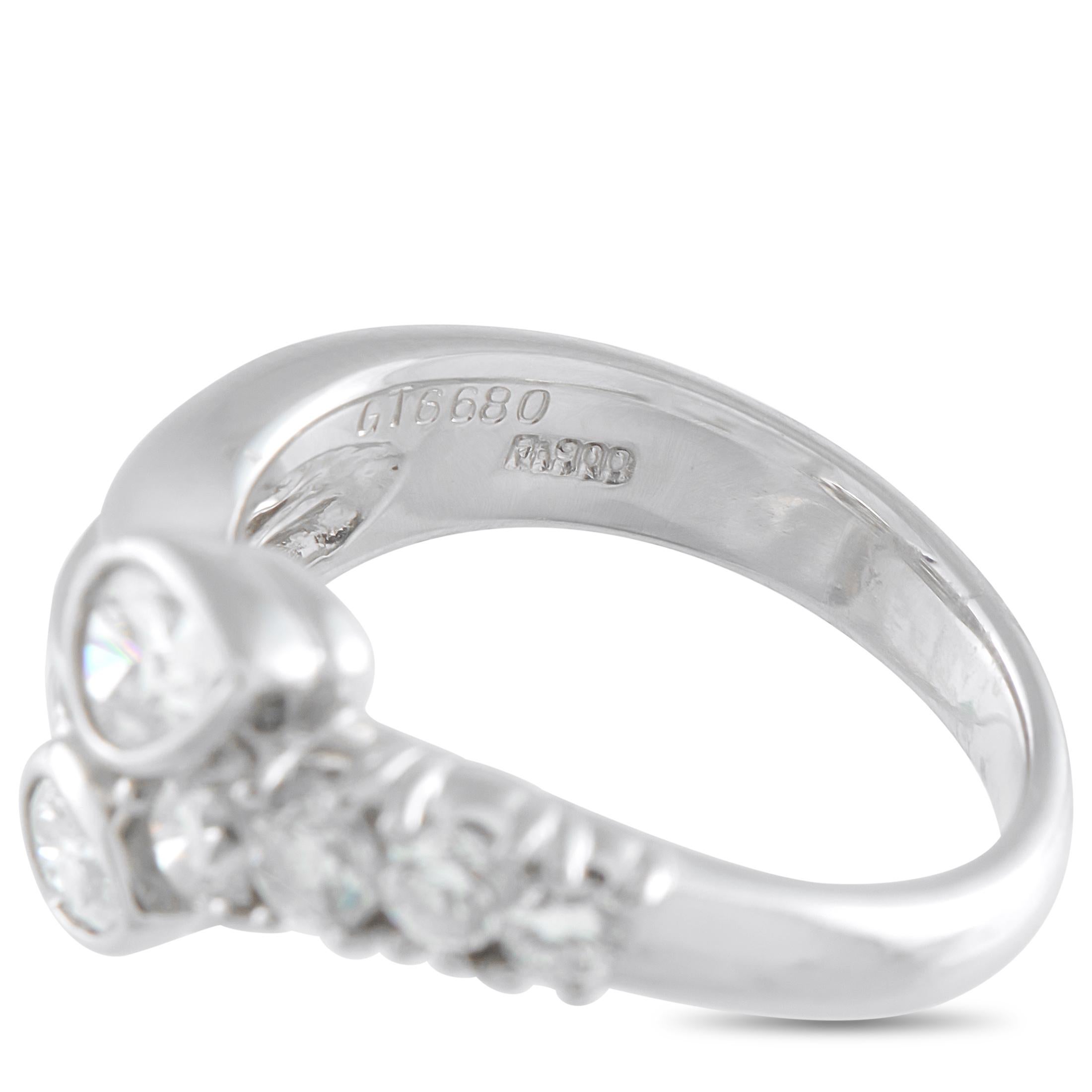 Platinum 1.50ct Diamond Ring MF15-101025 en Excelente estado para la venta en Southampton, PA