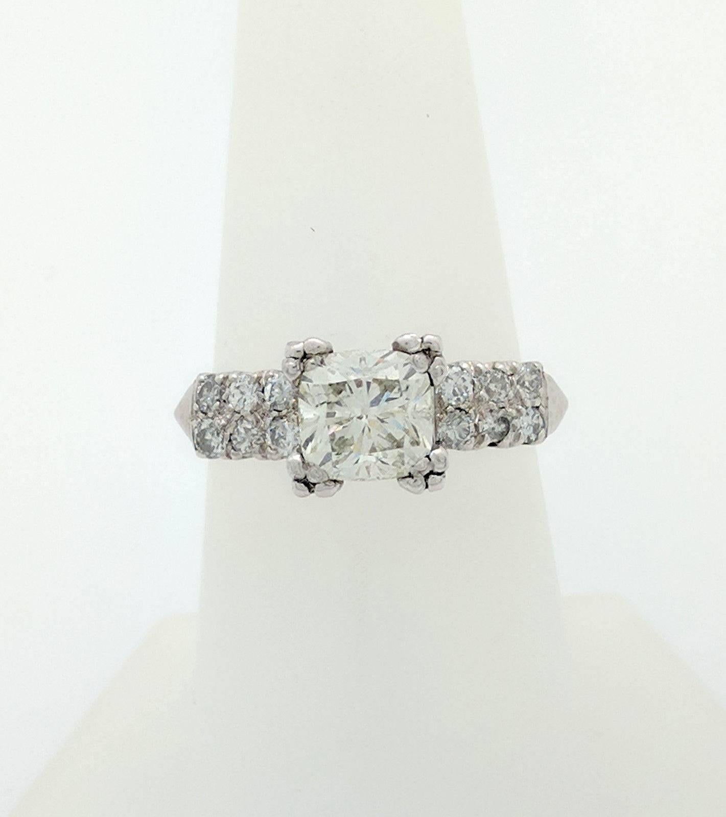 Platinum 1.51ct Cushion Cut Diamond Vintage Engagement Ring SI1/I

You are viewing a beautiful 1.51ct natural cushion cut diamond. We estimate this diamond to be SI1 in clarity and I in color. The diamond is beautifully displayed in a vintage