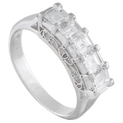 Platin 1,51ct Diamant Fünf-Stein-Ring #5330