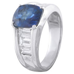 Platinum 1.54ct Diamond and Sapphire Ring MF33-052126