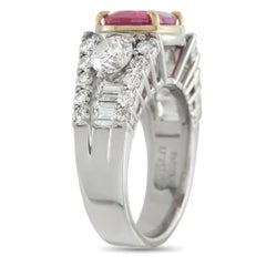 Platinum 1.60ct Diamond and Ruby Ring MF14-050726