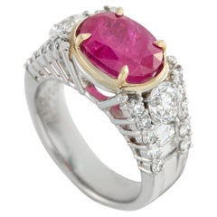 Platinum 1.60ct Diamond and Ruby Ring MF14-050726