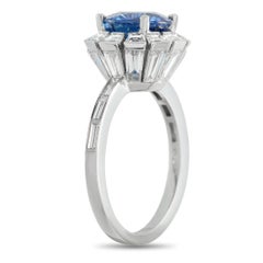 Platinum 1.60ct Diamond and Sapphire Ring MF17-050726
