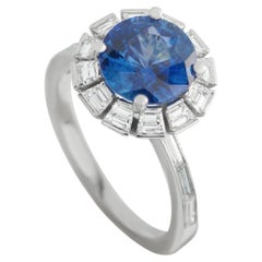 Platinum 1.60ct Diamond and Sapphire Ring MF17-050726