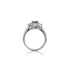 Platin 1,62 Karat Rubin Ring mit .98cttw Diamanten