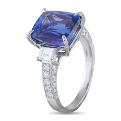 Platinum 1.64ct Diamond and Tanzanite Ring #5212