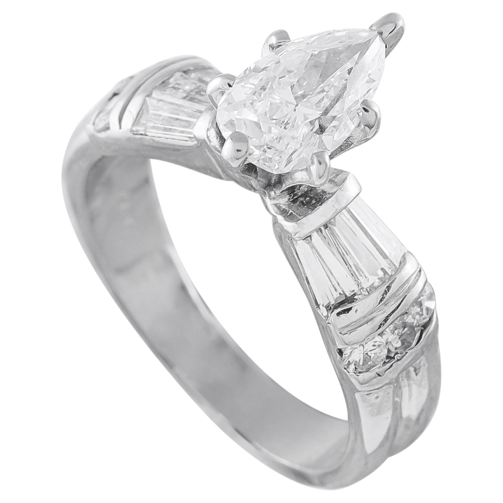 Platinum 1.64ct Diamond Ring MF37-070126 For Sale