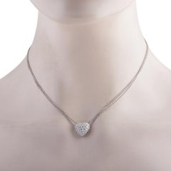 Platinum 1.65ct Diamond Heart Necklace MFG16-012826