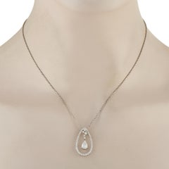 Platinum 1.67ct Diamond Teardrop Necklace MF52-101525