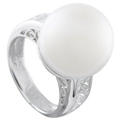 Platinum 1.69ct Diamond and Pearl Ring MF24-013026