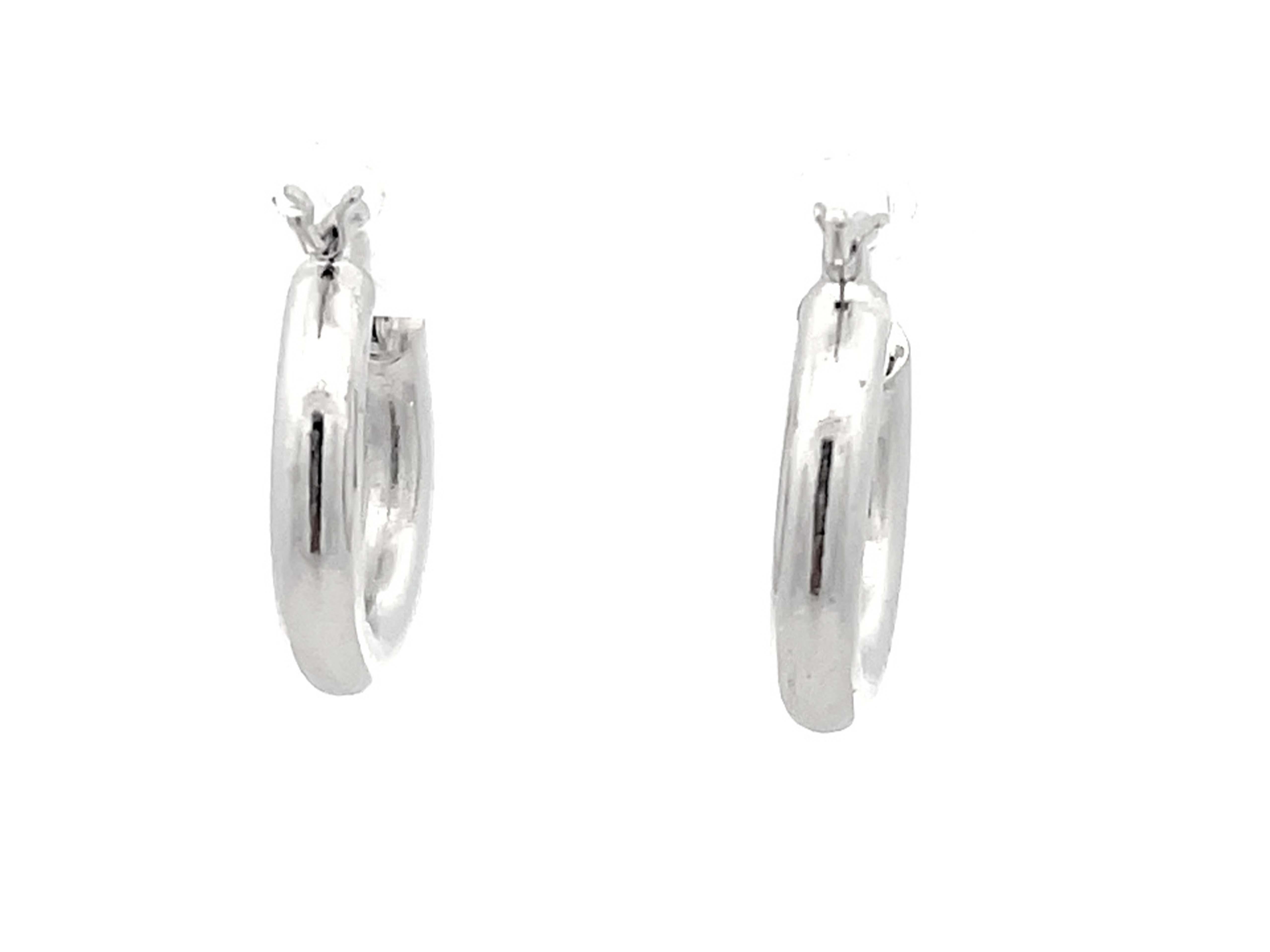 platinum hoop earrings medium