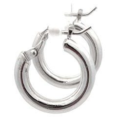 Boucles d'oreilles en platine de 16 mm