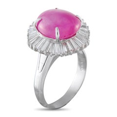 Platinum 1.70ct Diamond and Ruby Ring MF14-050626